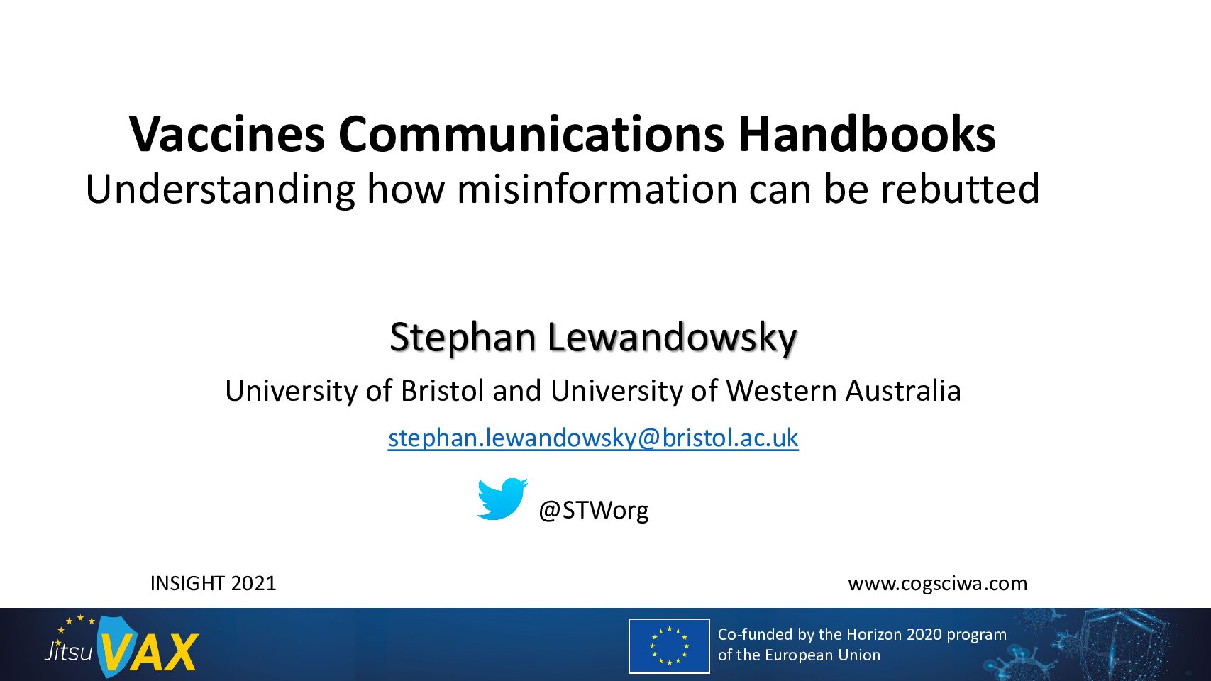 Professor Stephen Lewandowsky - presentation slides