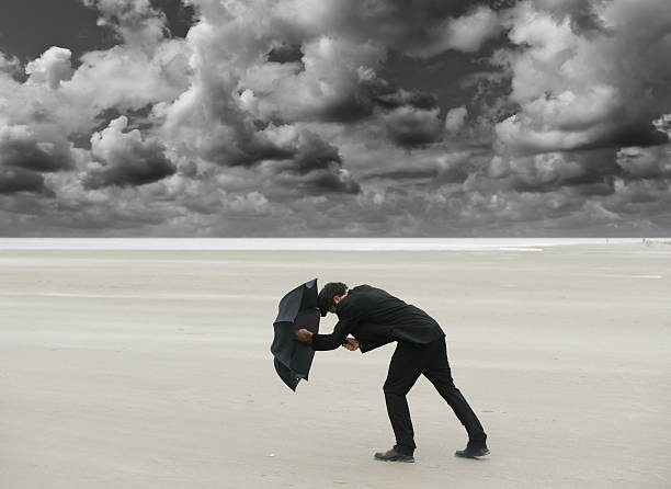 man in wind 