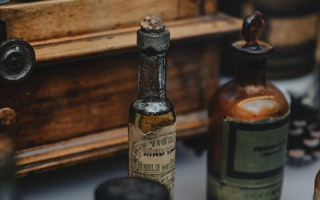 Old medicine bottles