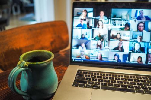 laptop and cup